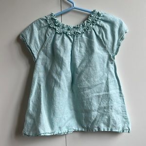 Zara baby linen cotton peasant top size 6-9 months